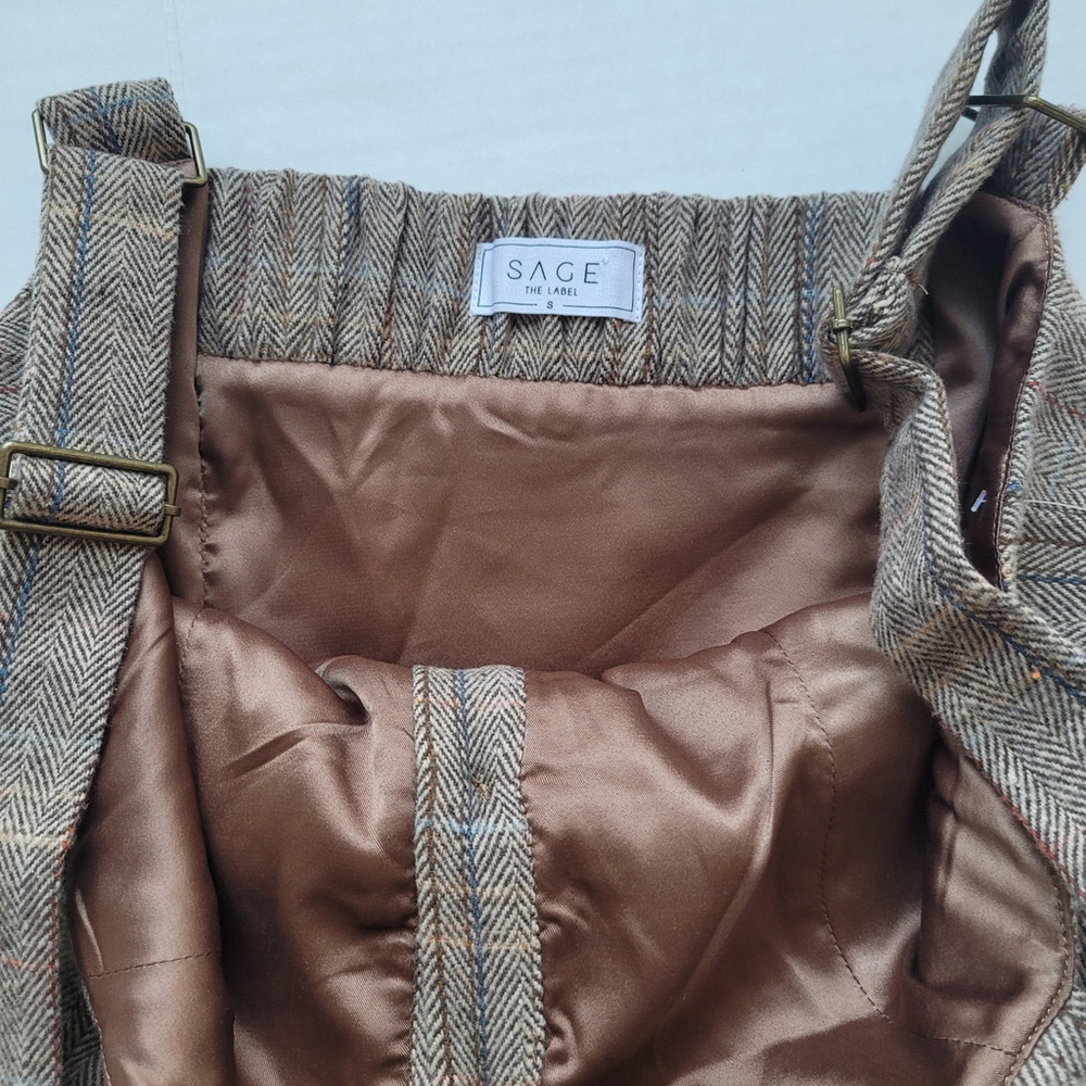 NWOT Sage The Label League of Her Own Herringbone Romper Brown Sleeveless Small - Picture 8 of 10